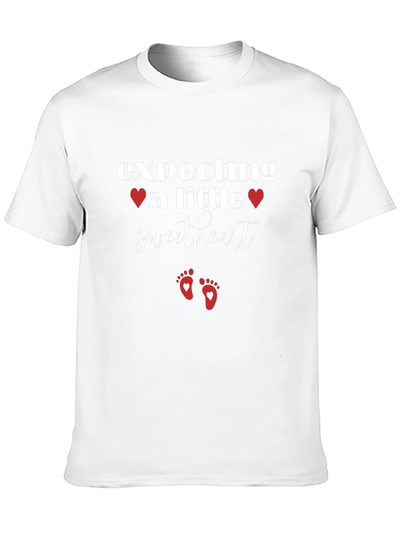 Expecting a Little Sweetheart Black T-Shirt