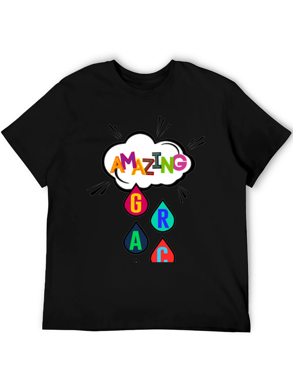 Amazing Grace Graphic Tee - Black