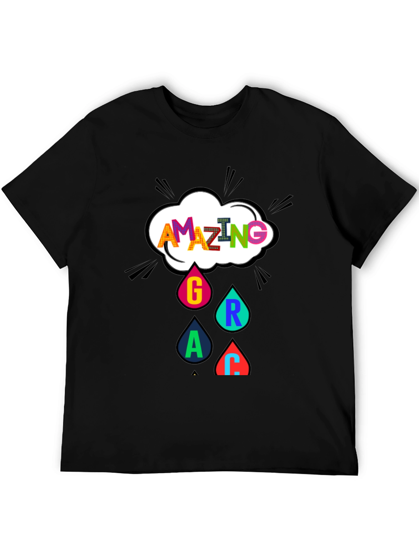 Amazing Grace Graphic Tee - Black