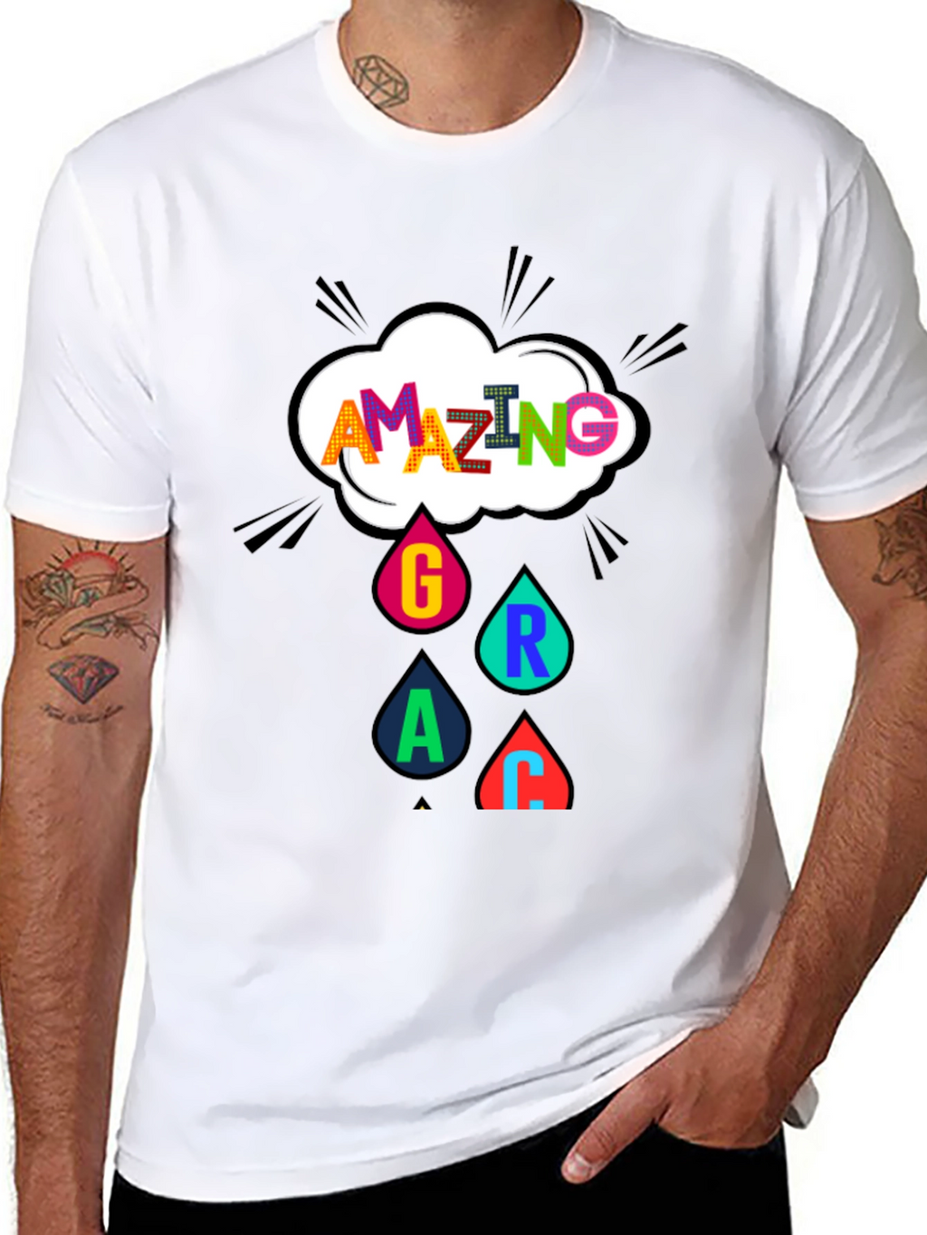 Amazing Grace Graphic Tee - Black
