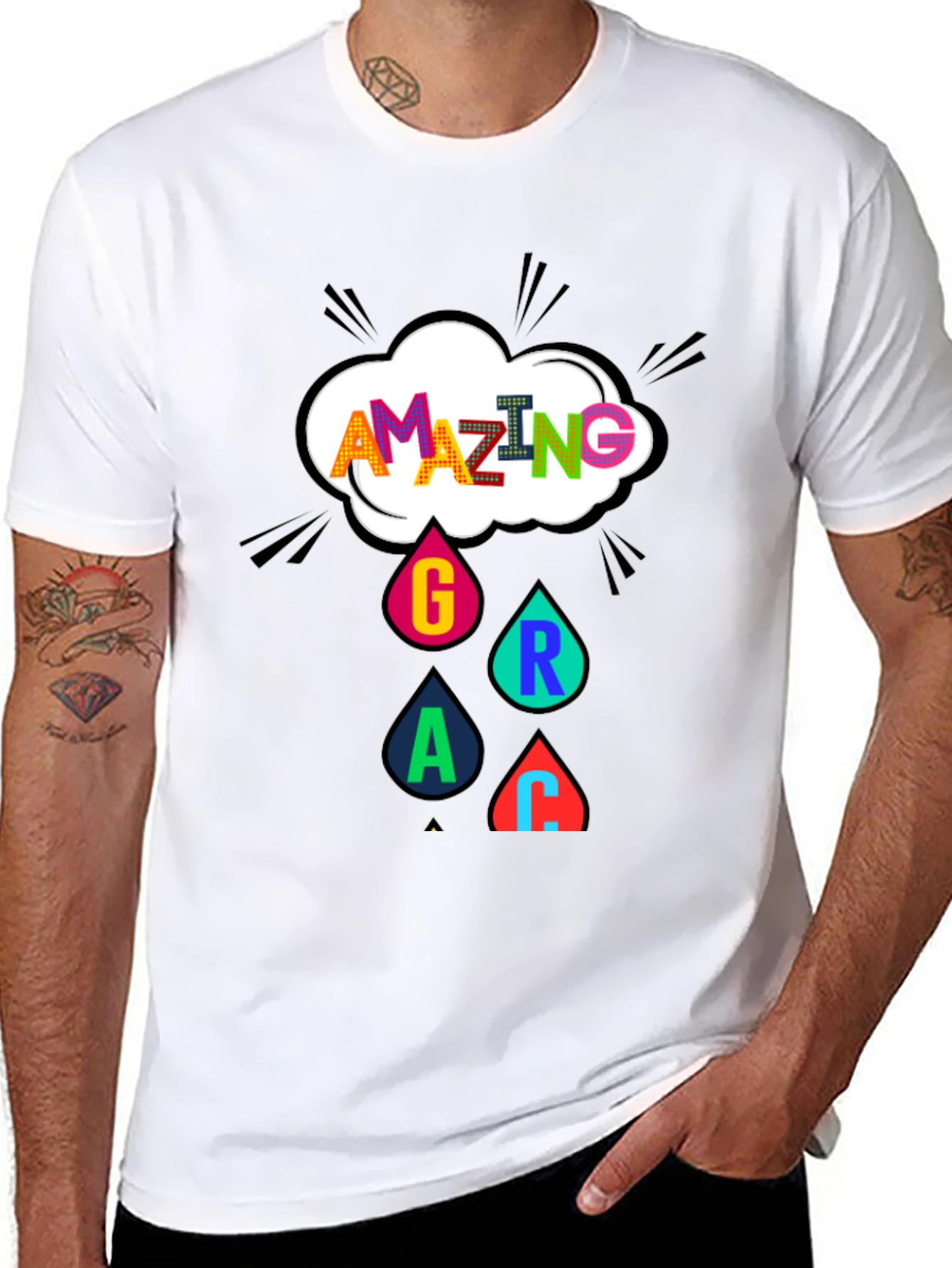Amazing Grace Graphic Tee - Black