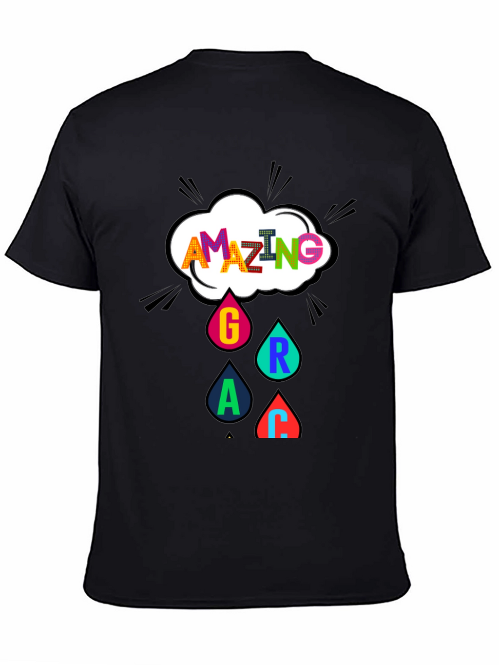 Amazing Grace Graphic Tee - Black