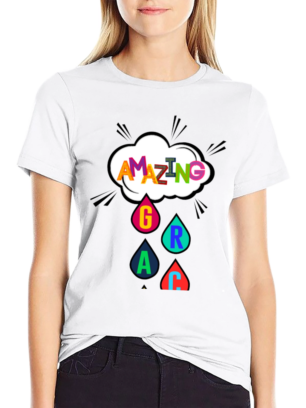 Amazing Grace Graphic Tee - Black
