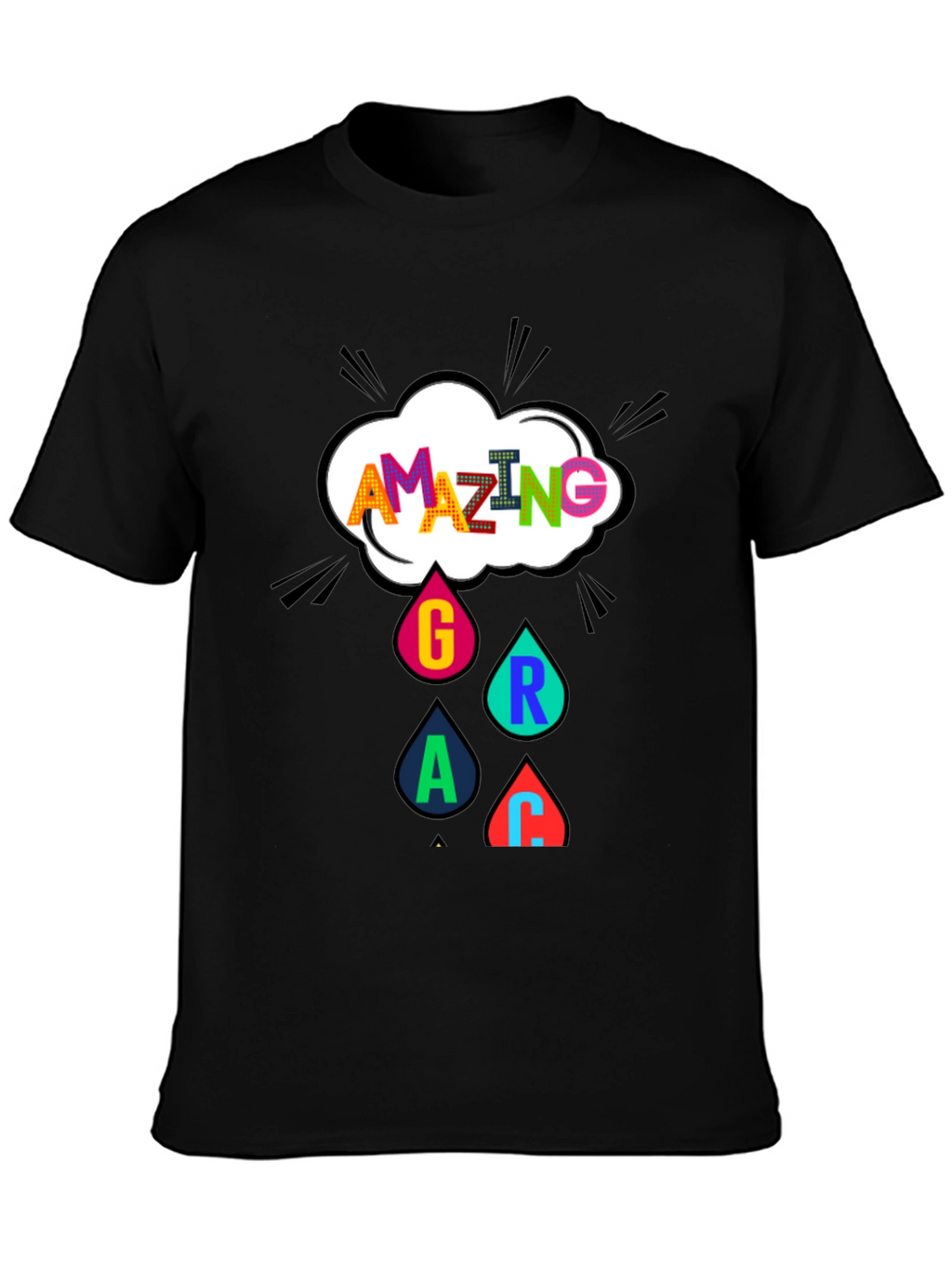 Amazing Grace Graphic Tee - Black