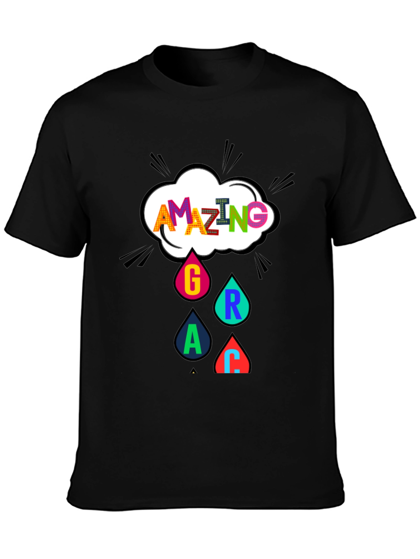 Amazing Grace Graphic Tee - Black