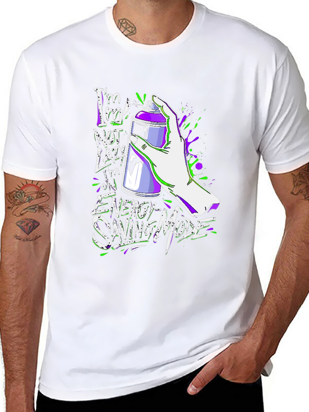 Energy Saving Mode Graphic T-Shirt