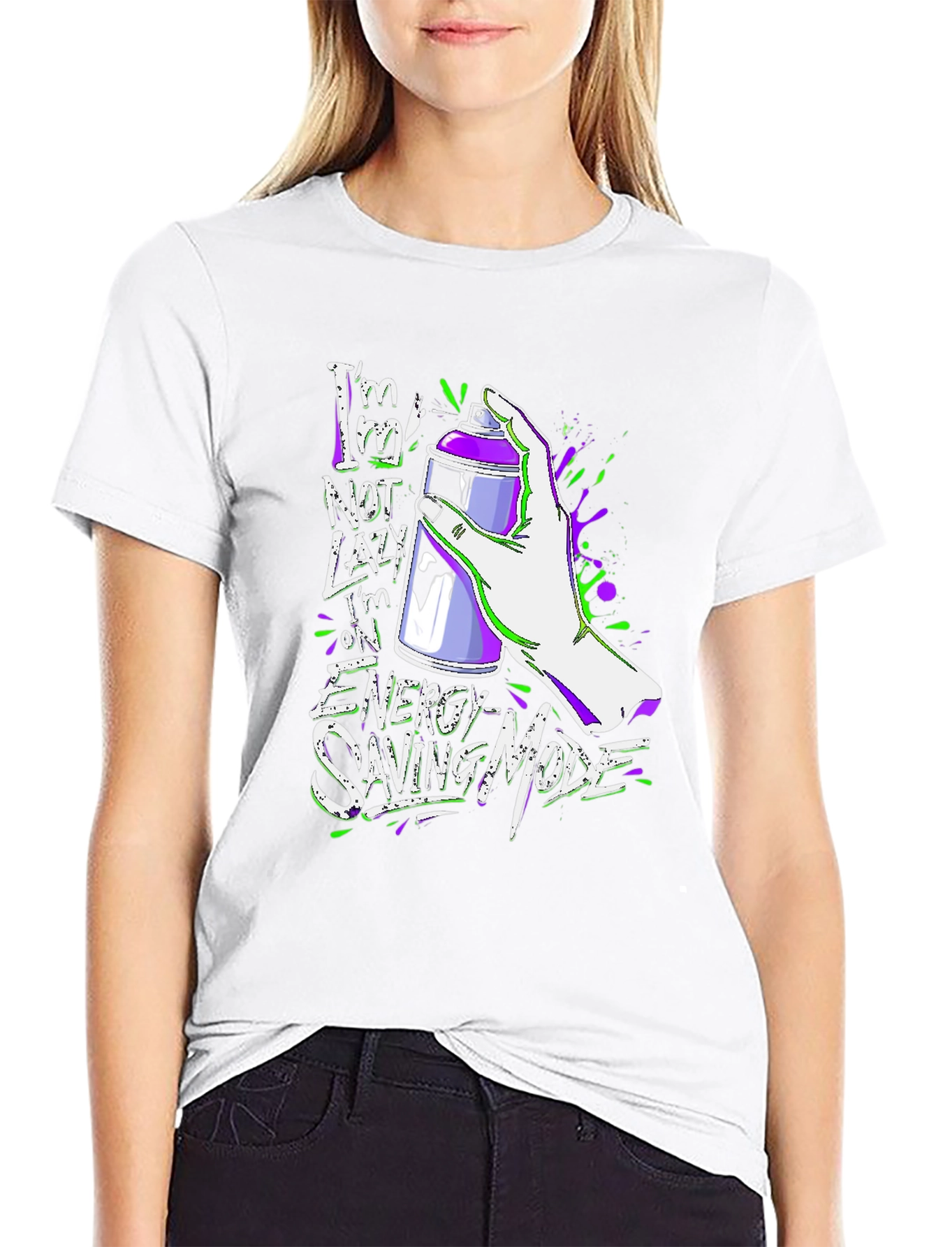 Energy Saving Mode Graphic T-Shirt