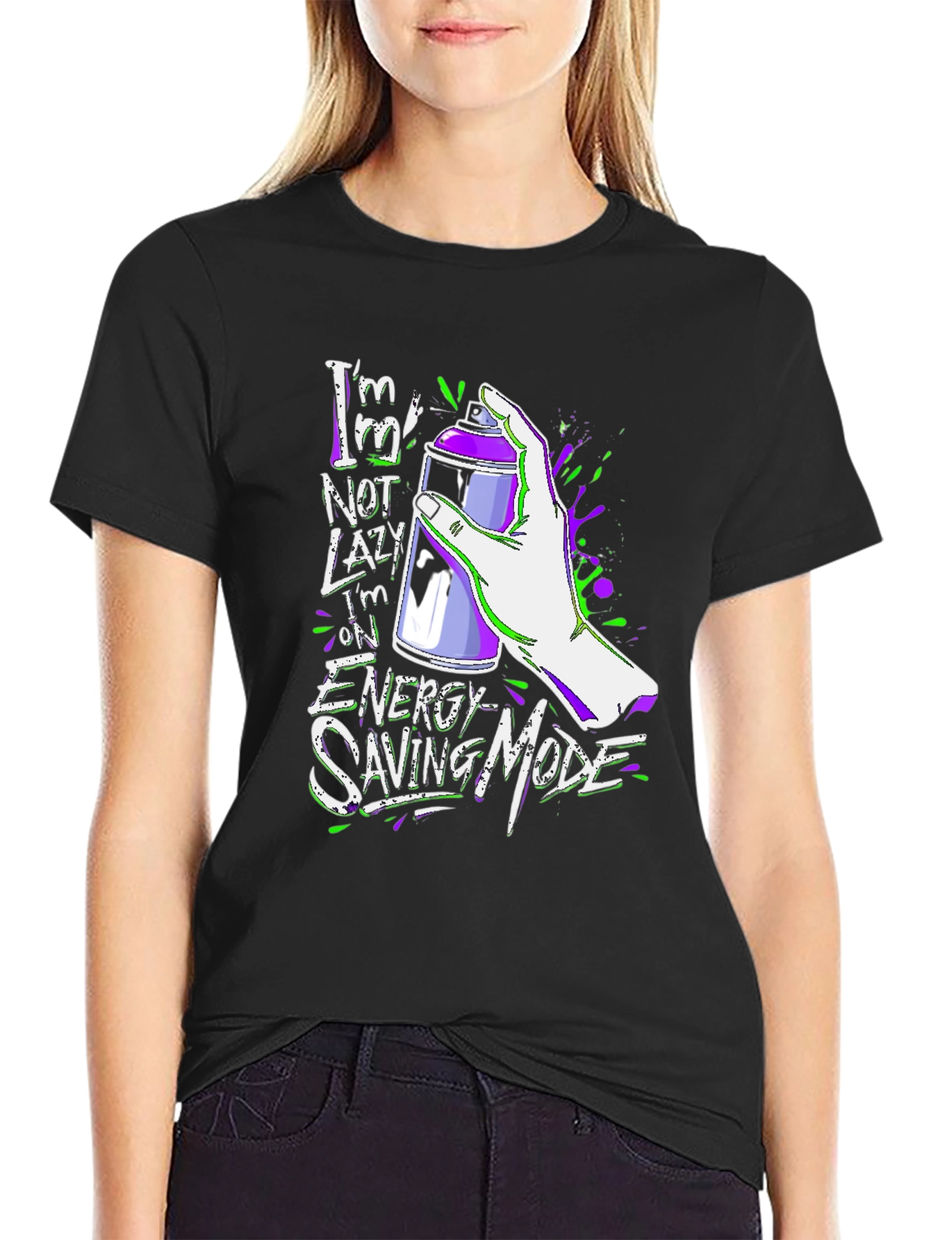 Energy Saving Mode Graphic T-Shirt