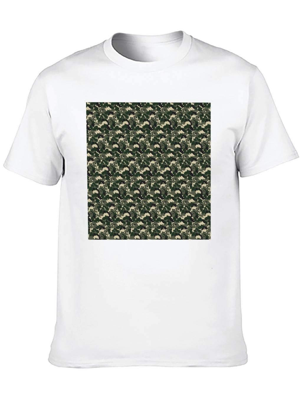 Camo Print Tee - Classic Black Casual Comfort