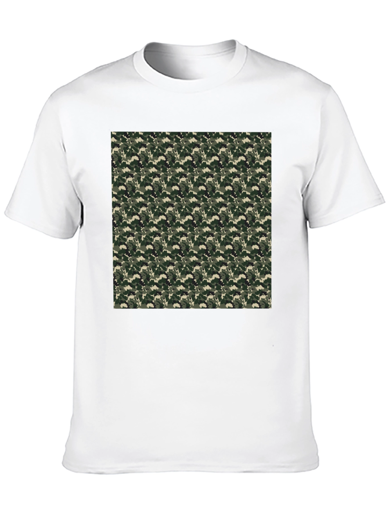 Camo Print Tee - Classic Black Casual Comfort
