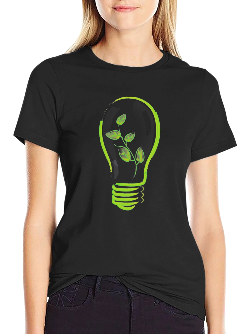 Eco-Friendly Bulb Tee - Black