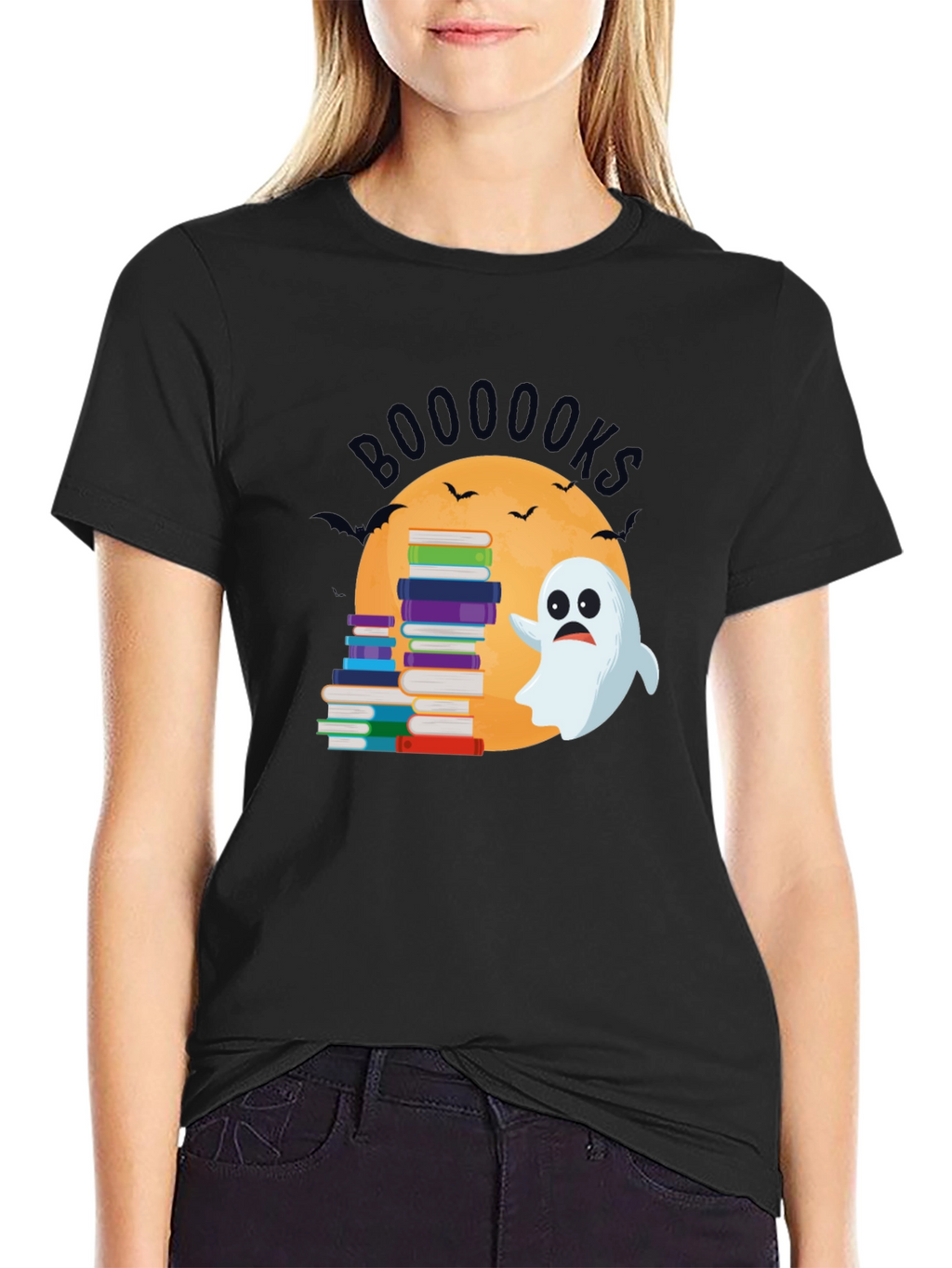 Booooks Ghost T-Shirt - Spooky Reader Tee