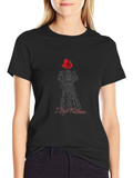 I Love Fashion Rose T-Shirt - Stylish Graphic Tee