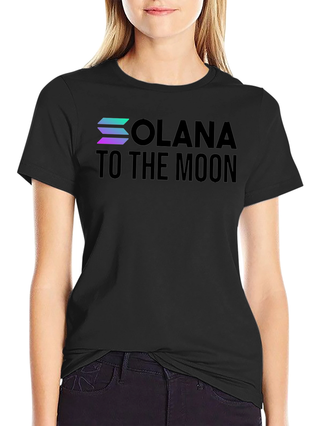 Solana to the Moon T-Shirt - Black