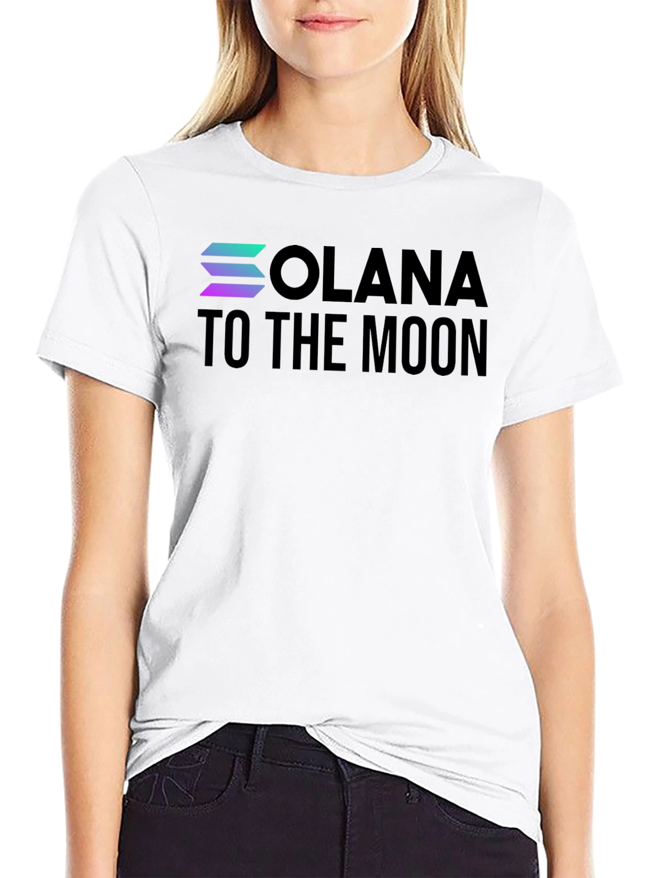 Solana to the Moon T-Shirt - Black