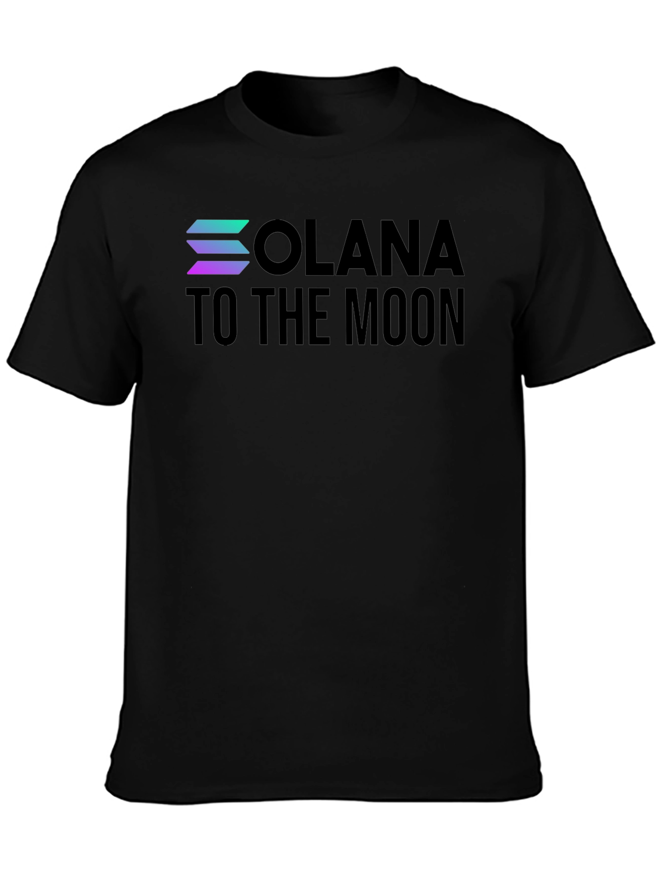 Solana to the Moon T-Shirt - Black