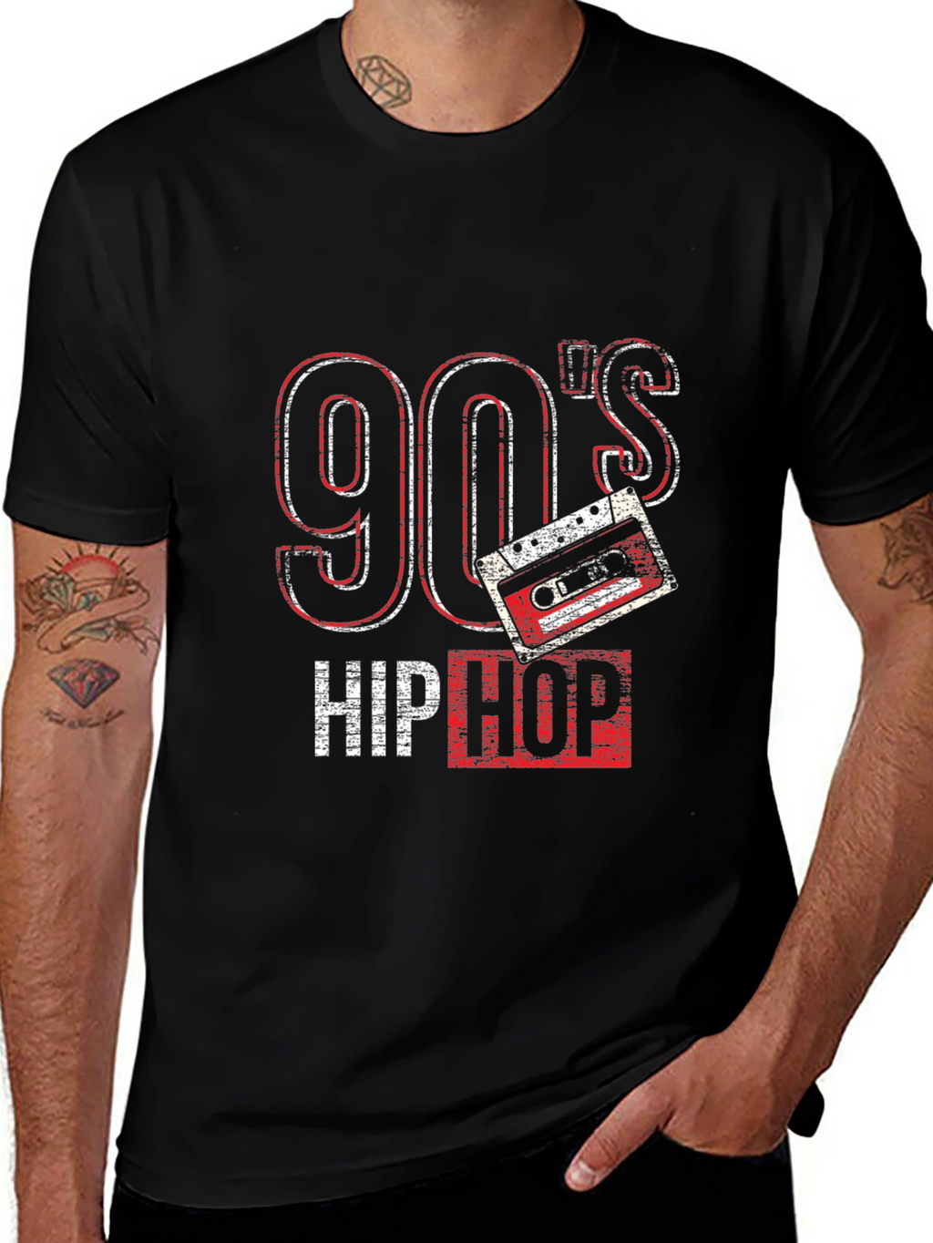 90s Hip Hop Cassette Graphic T-Shirt