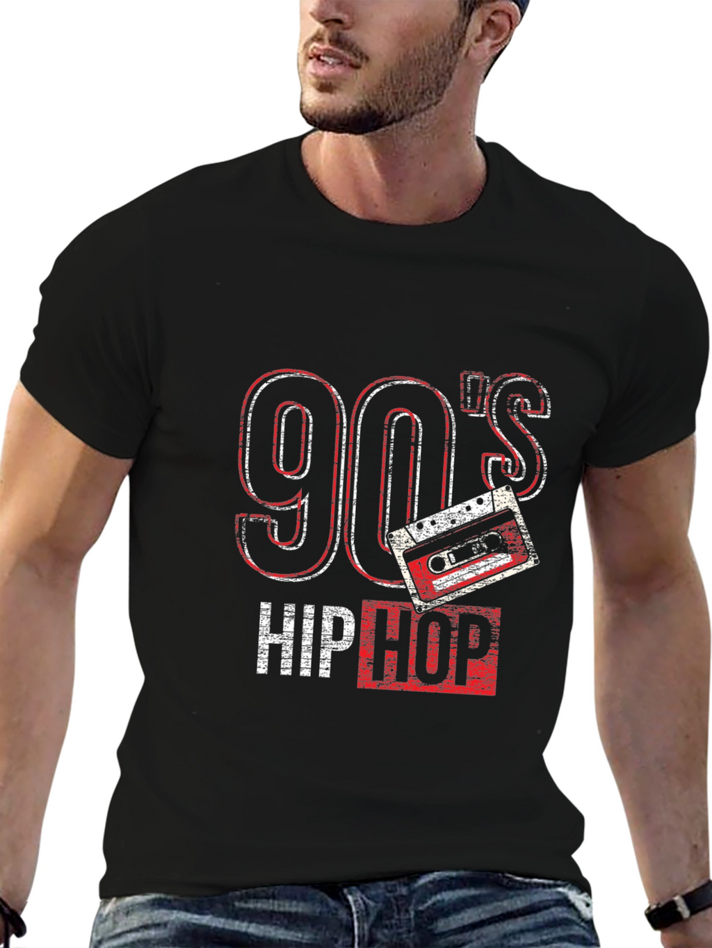 90s Hip Hop Cassette Graphic T-Shirt