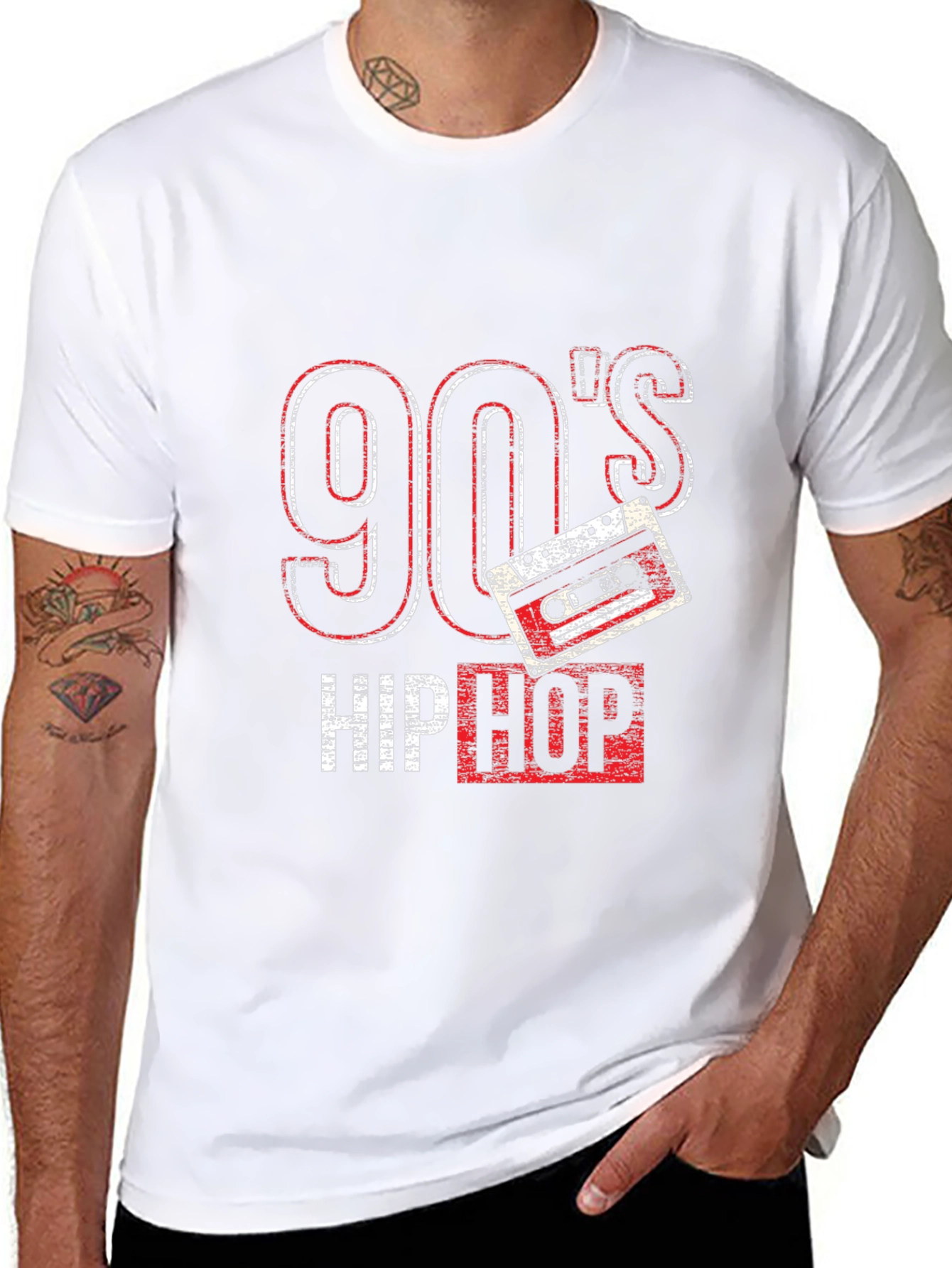 90s Hip Hop Cassette Graphic T-Shirt