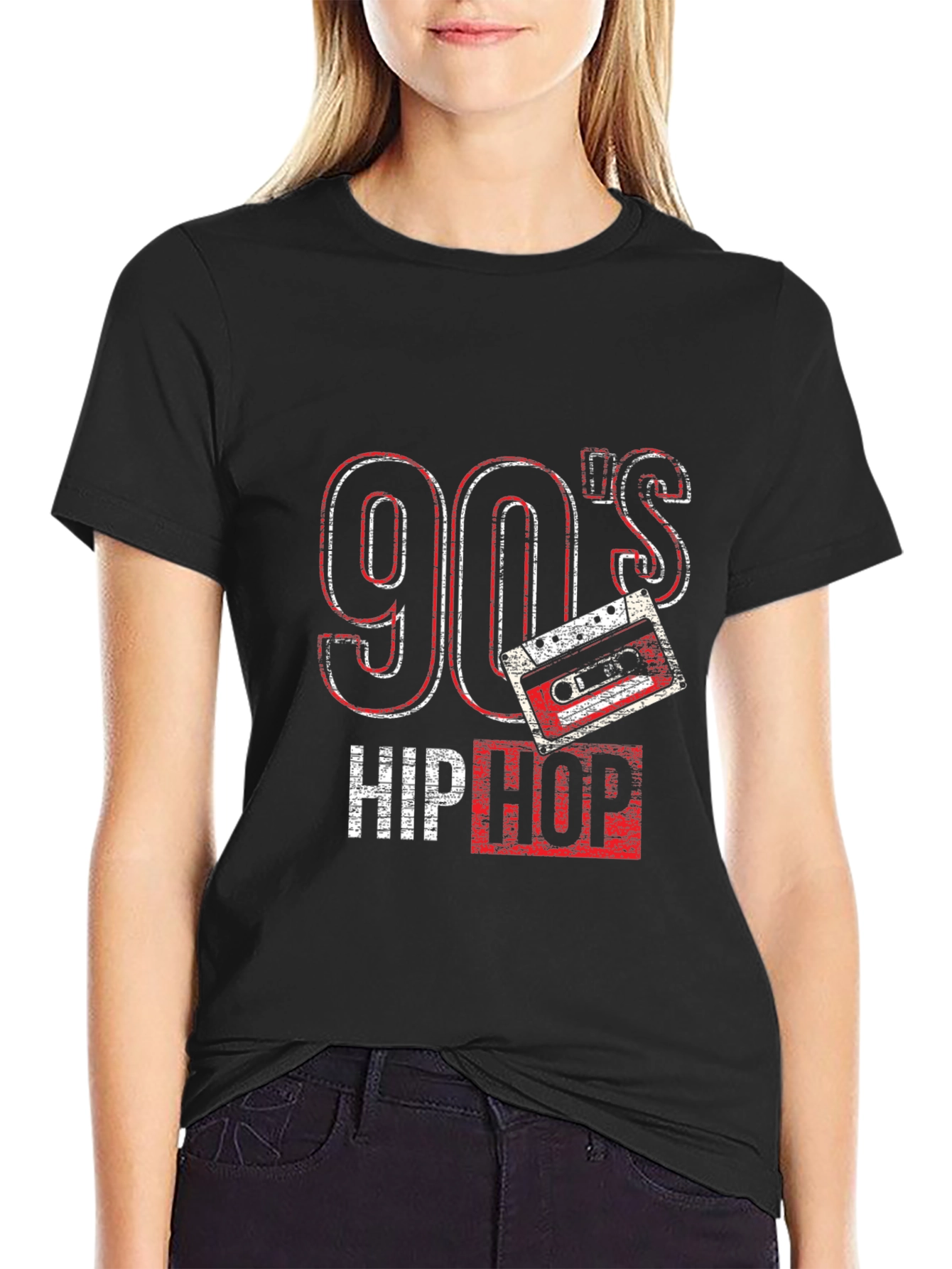 90s Hip Hop Cassette Graphic T-Shirt