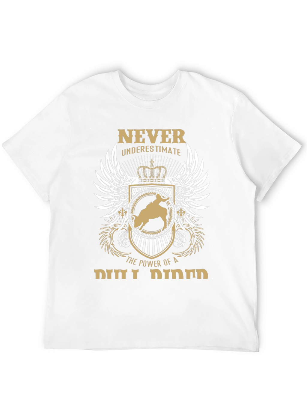 Never Underestimate Bull Rider Graphic T-Shirt