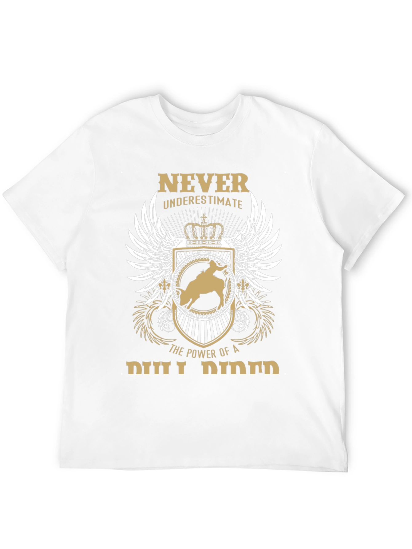 Never Underestimate Bull Rider Graphic T-Shirt