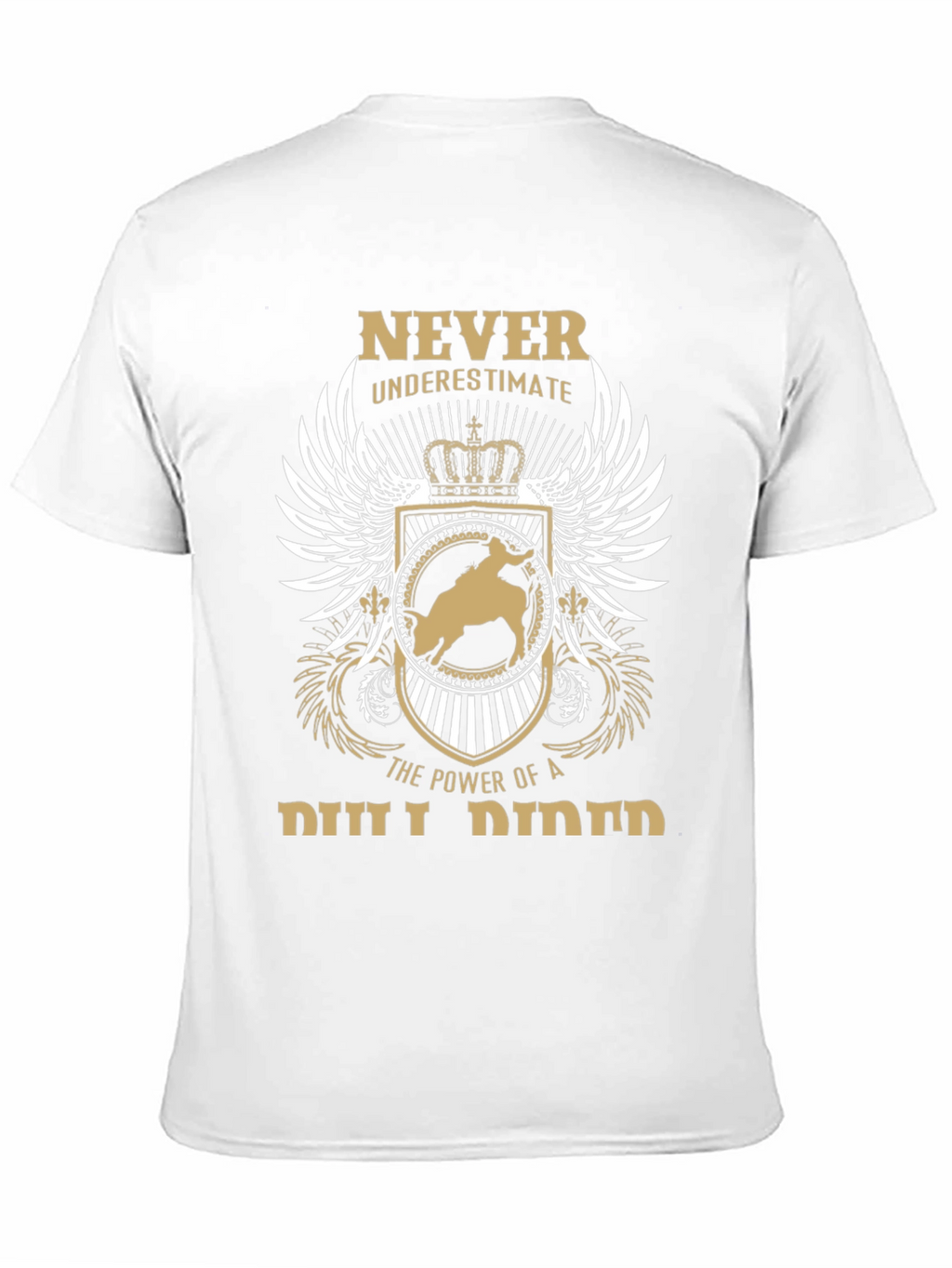 Never Underestimate Bull Rider Graphic T-Shirt