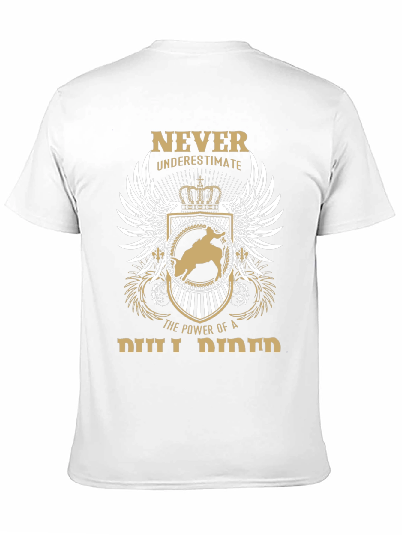 Never Underestimate Bull Rider Graphic T-Shirt