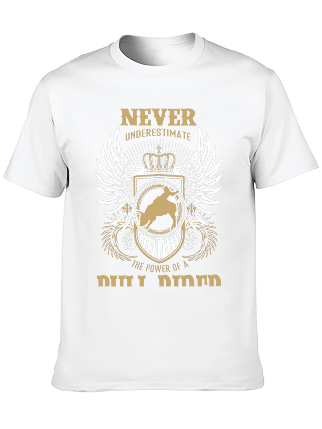 Never Underestimate Bull Rider Graphic T-Shirt