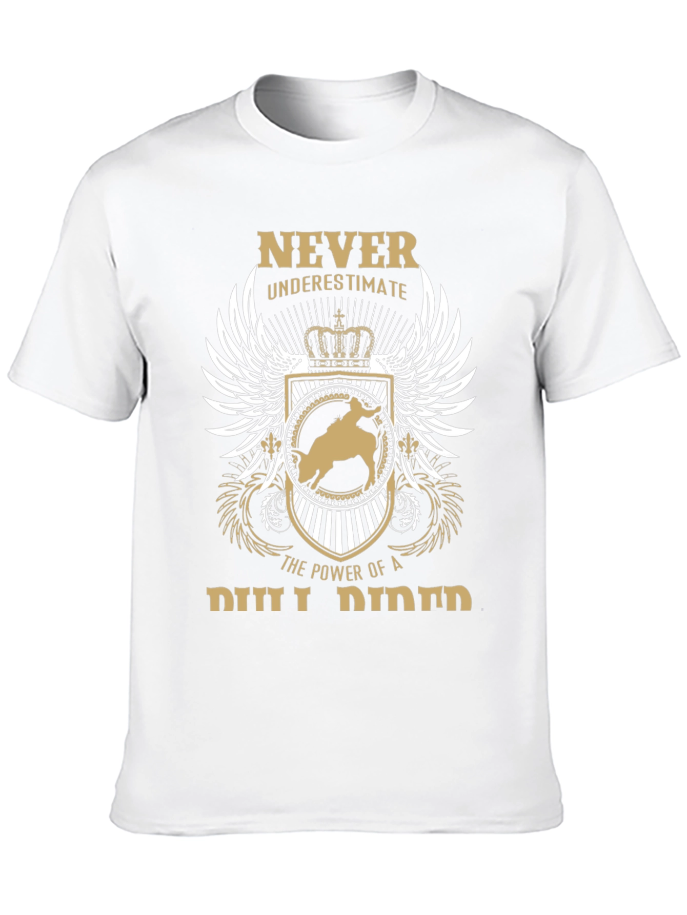 Never Underestimate Bull Rider Graphic T-Shirt