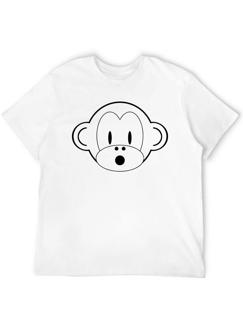 Monkey Face Graphic Tee - Black