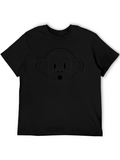 Monkey Face Graphic Tee - Black