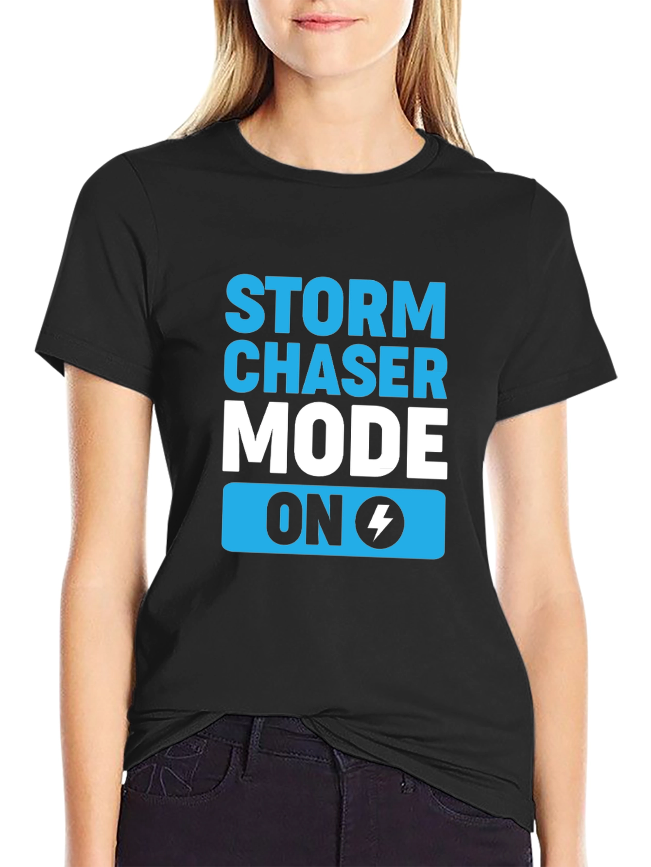 Storm Chaser Mode On Black T-Shirt