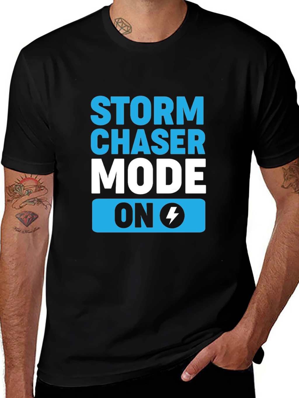 Storm Chaser Mode On Black T-Shirt