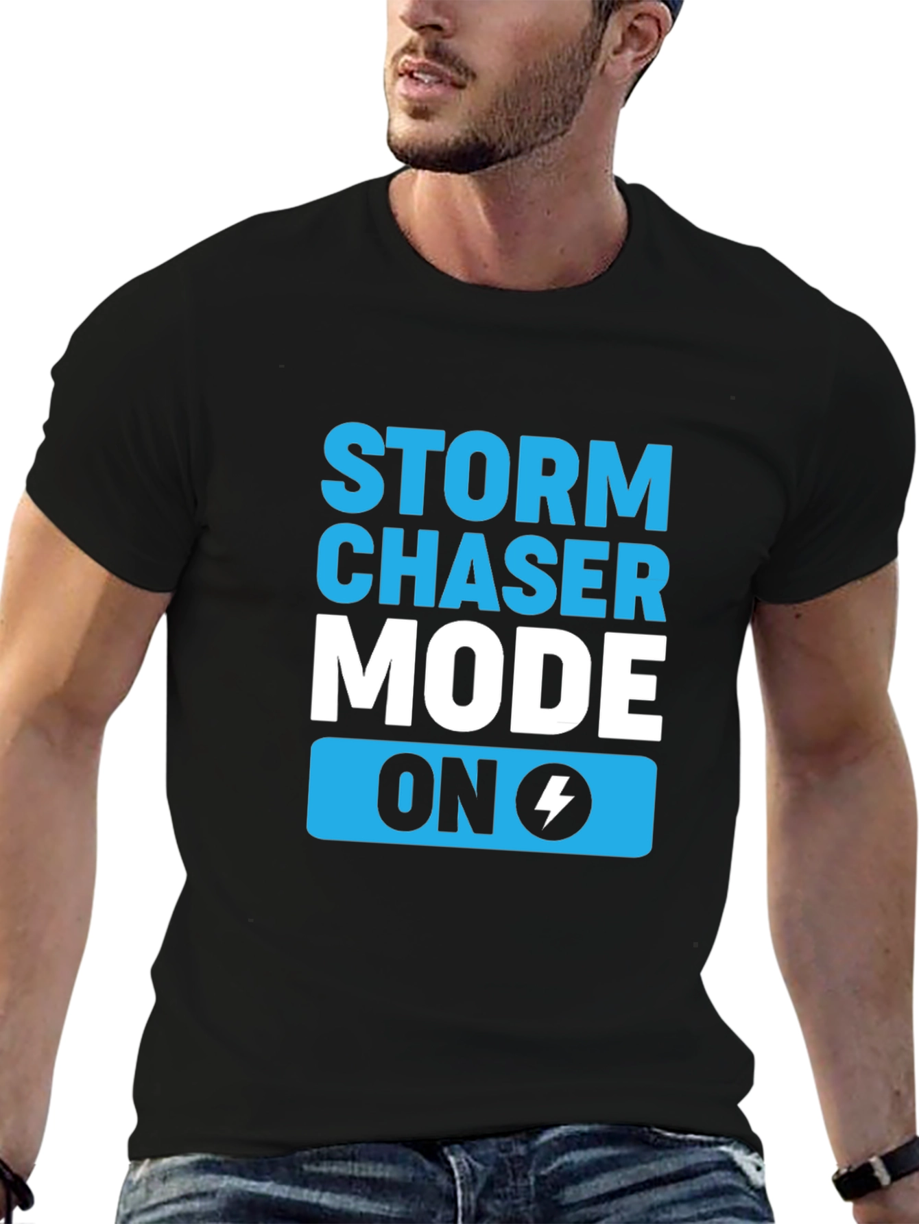 Storm Chaser Mode On Black T-Shirt
