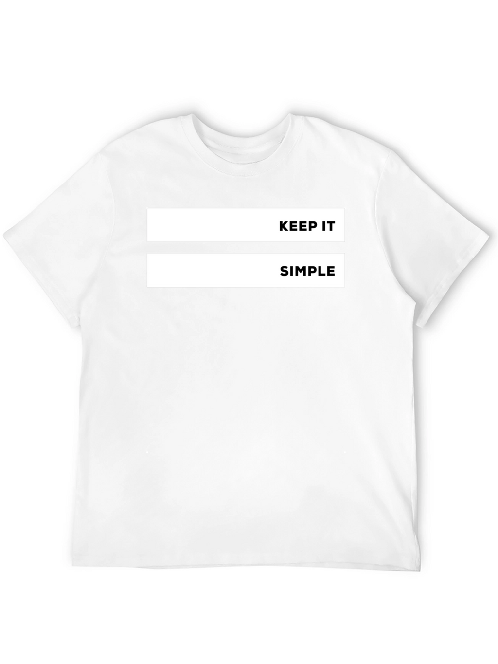 Keep It Simple Graphic Tee - Black Casual T-Shirt