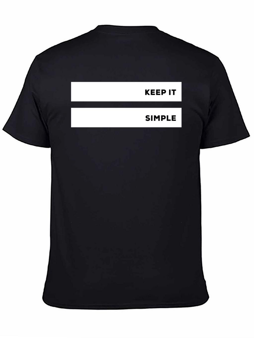 Keep It Simple Graphic Tee - Black Casual T-Shirt