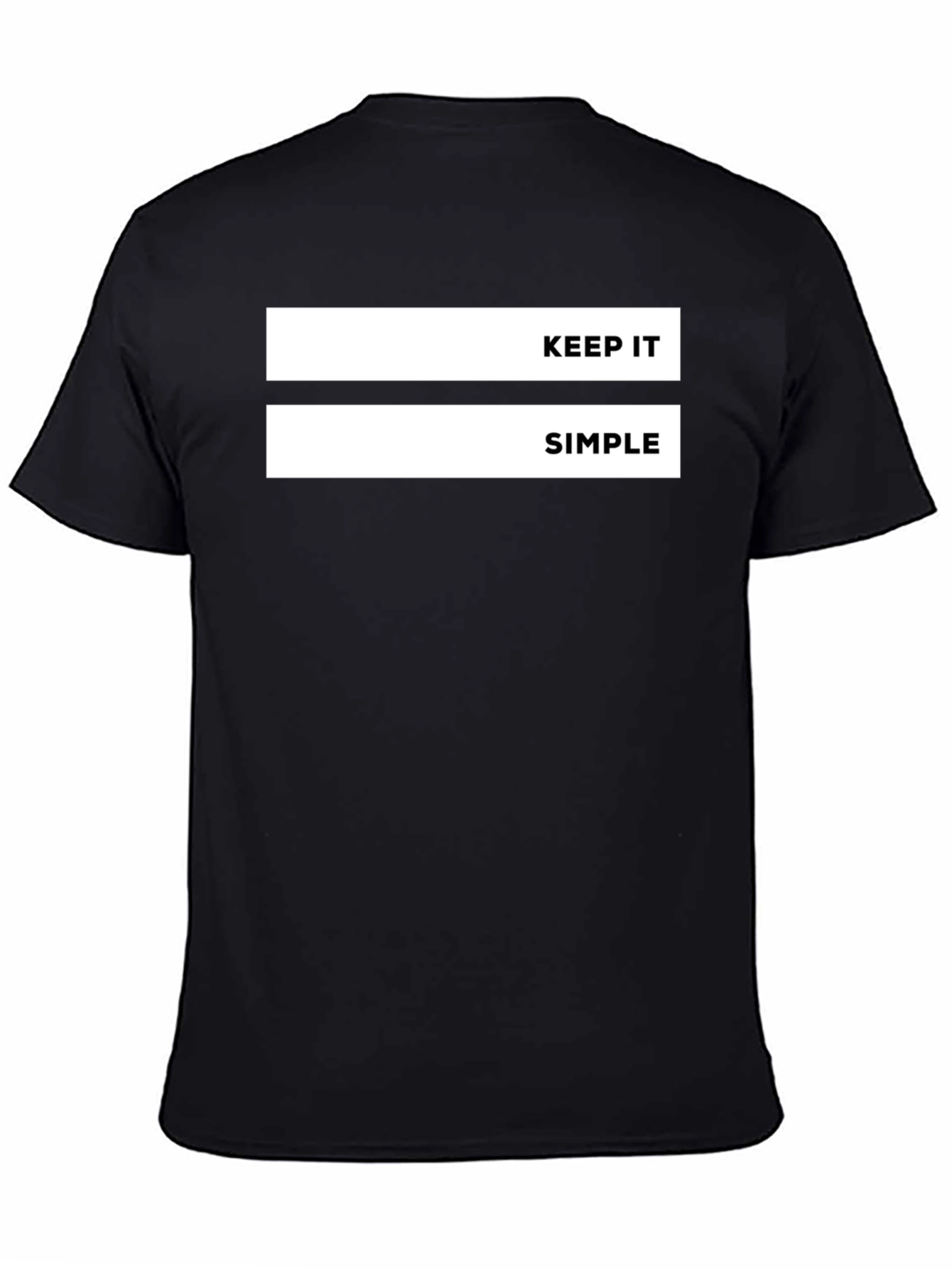 Keep It Simple Graphic Tee - Black Casual T-Shirt
