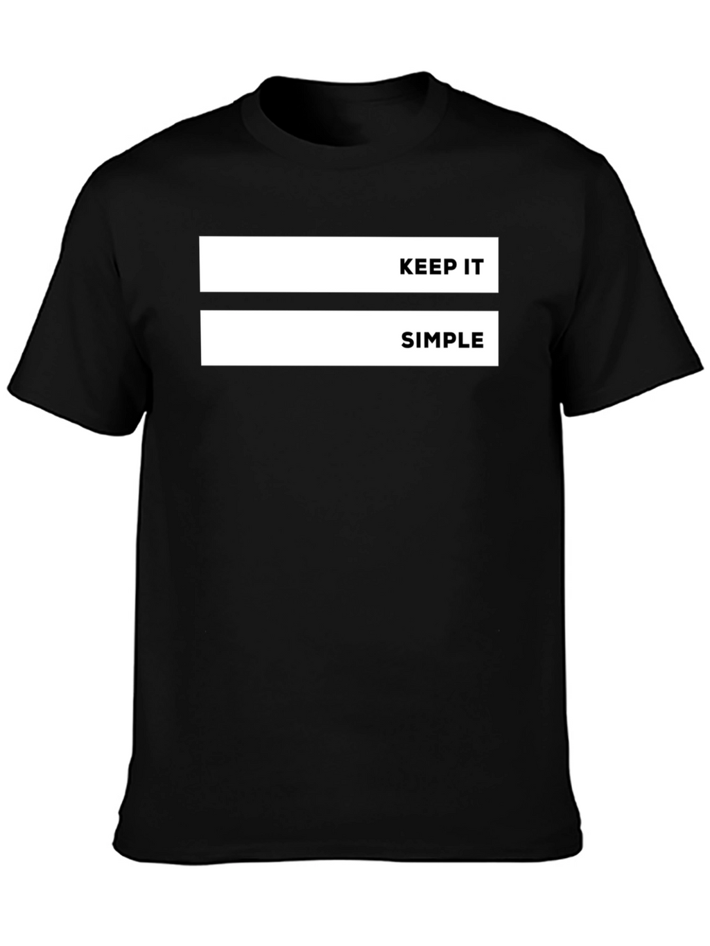 Keep It Simple Graphic Tee - Black Casual T-Shirt