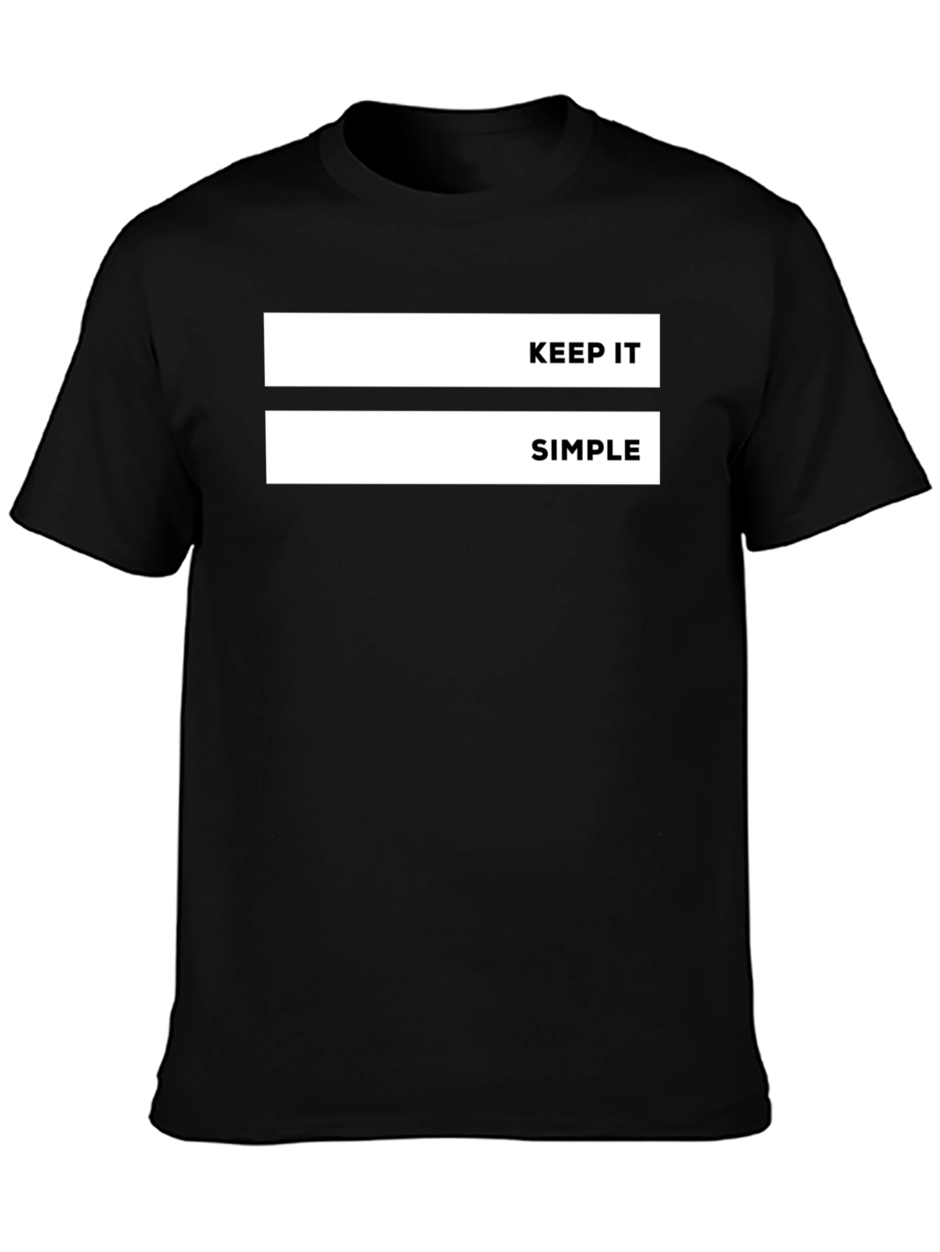 Keep It Simple Graphic Tee - Black Casual T-Shirt