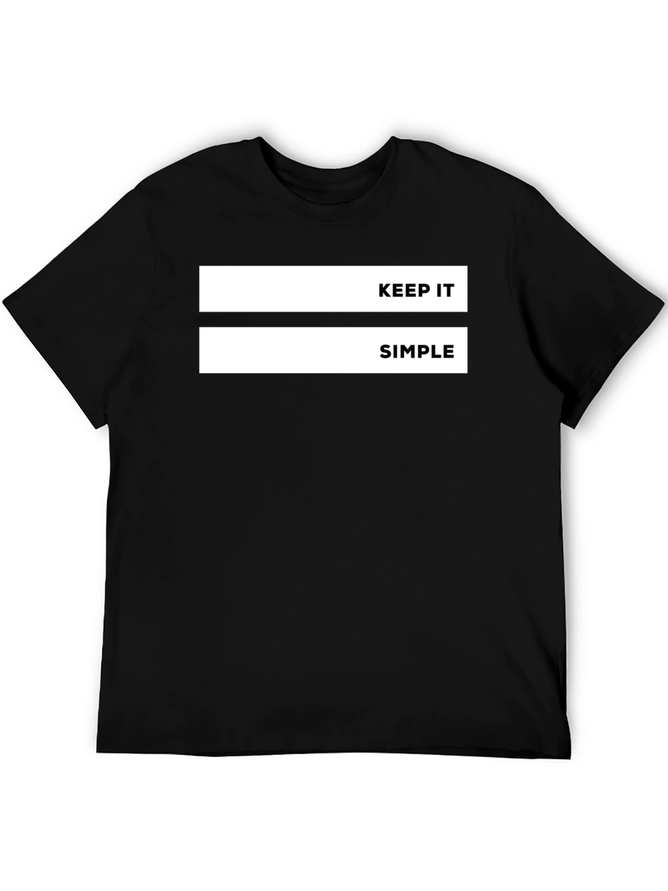 Keep It Simple Graphic Tee - Black Casual T-Shirt