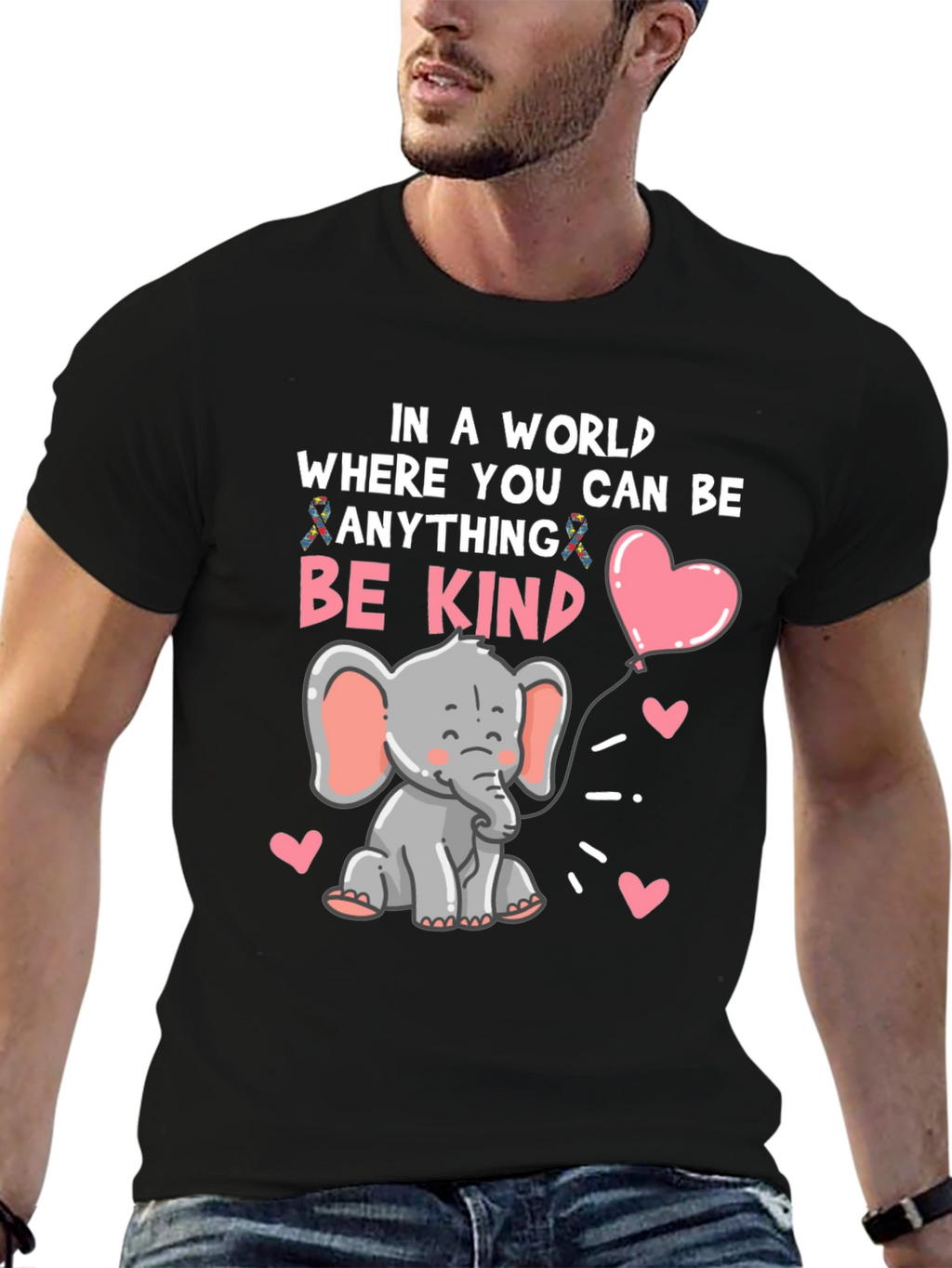 Be Kind Elephant Graphic Tee - Soft Cotton