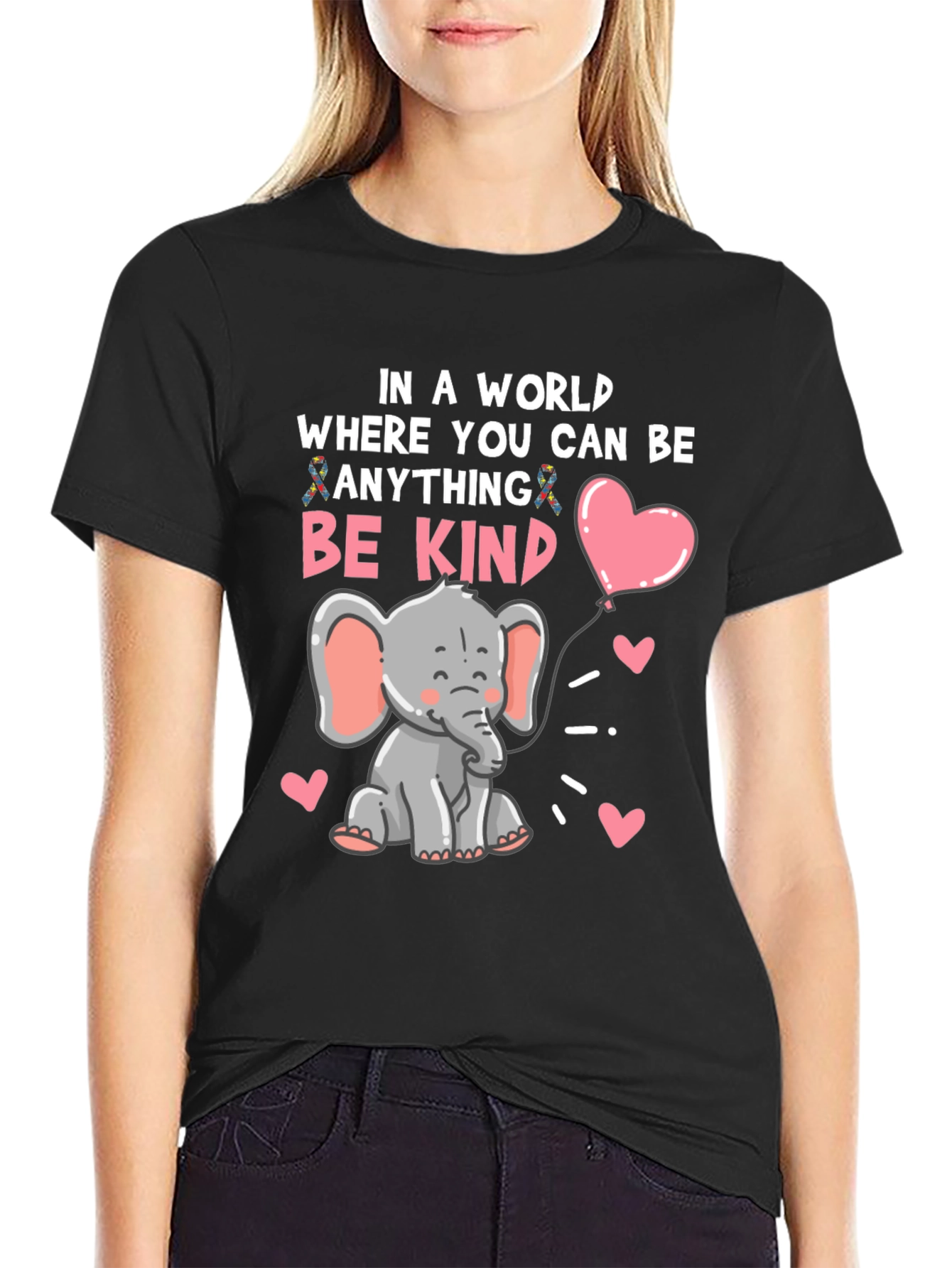 Be Kind Elephant Graphic Tee - Soft Cotton