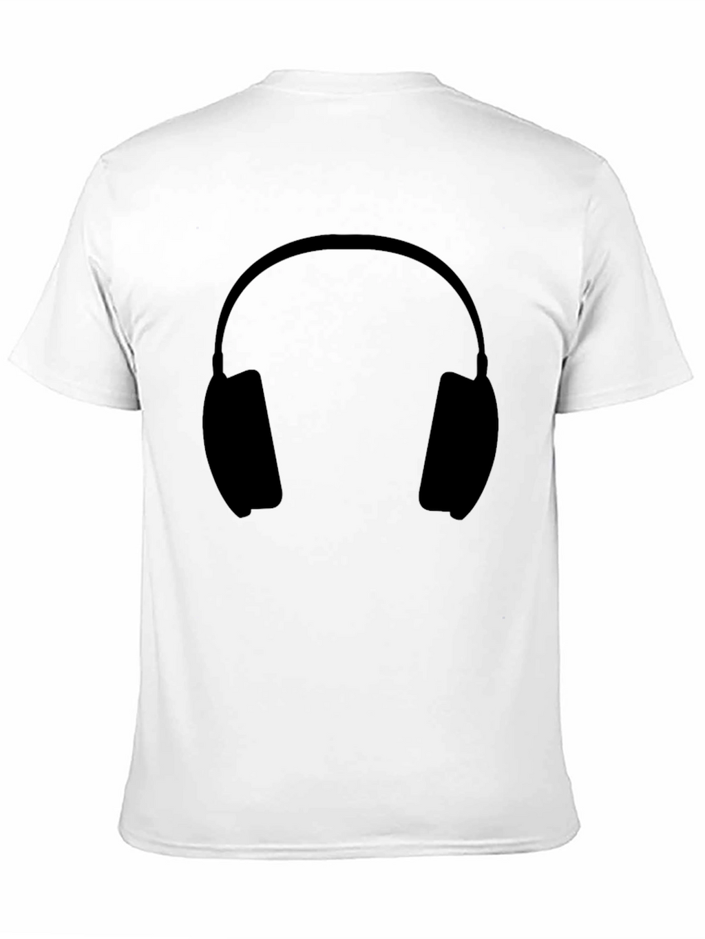 Headphone Graphic Tee - Stylish Black Cotton T-Shirt