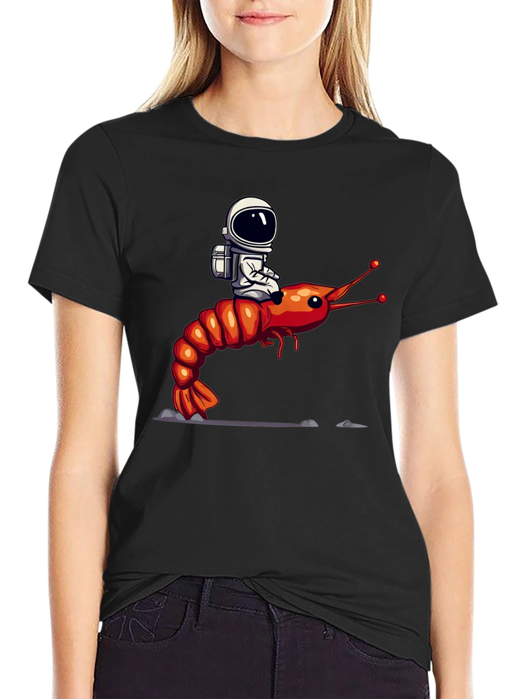 Astronaut Riding Shrimp T-Shirt