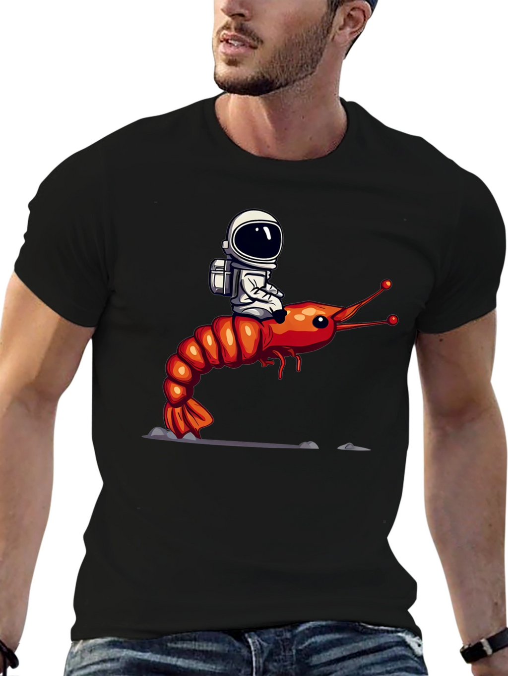Astronaut Riding Shrimp T-Shirt