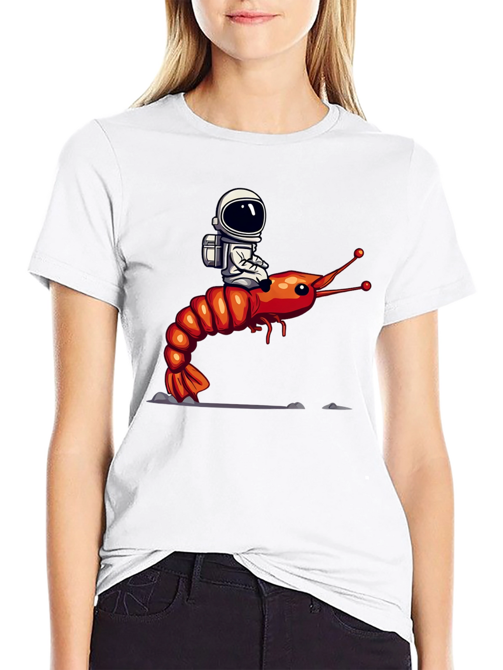 Astronaut Riding Shrimp T-Shirt