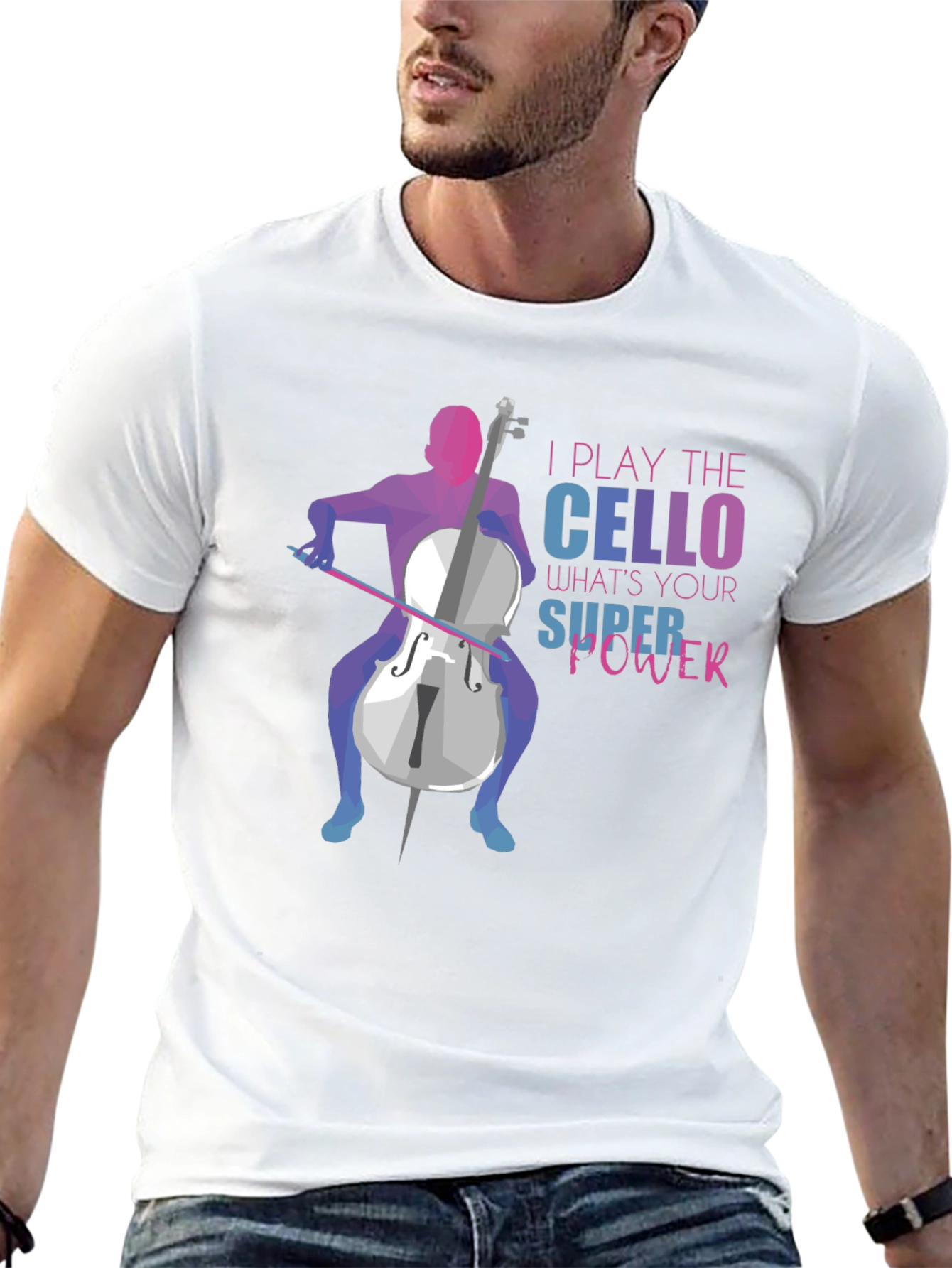 I Play The Cello T-Shirt: Super Power Design
