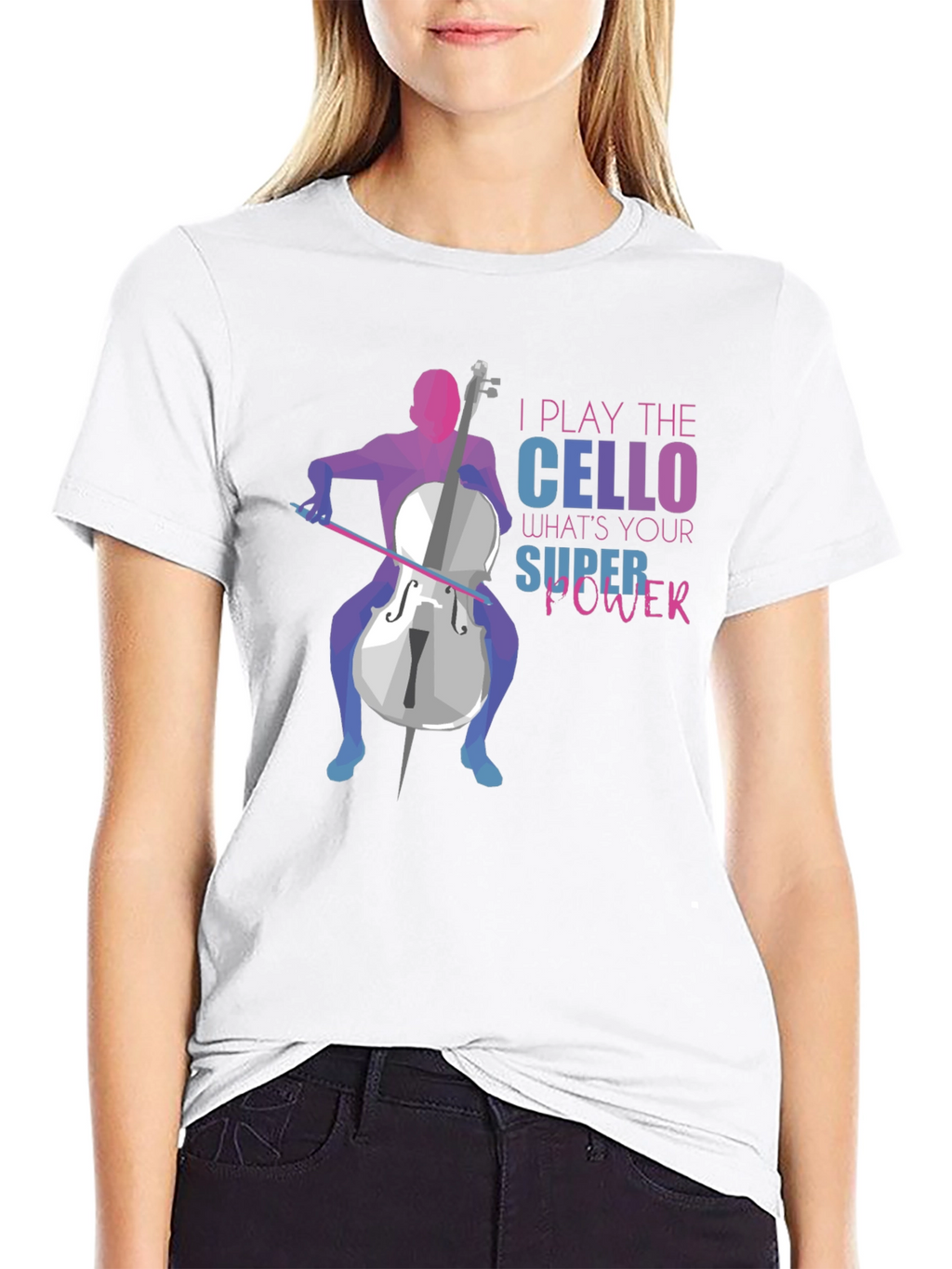 I Play The Cello T-Shirt: Super Power Design