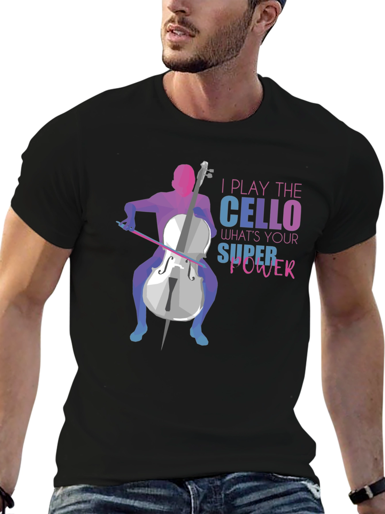 I Play The Cello T-Shirt: Super Power Design